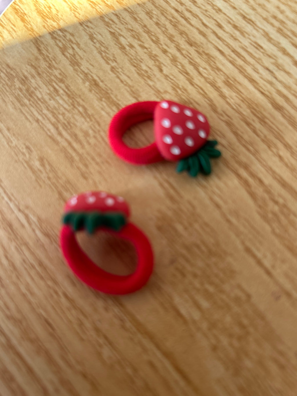 Girls summer dress and matching strawberry bobbles H&M