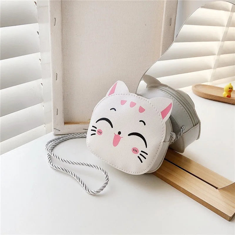 Lovely Children's Mini Shoulder Bags PU Leather Boys Girls Small Crossbody Bag Cute Cartoon Baby Kids Pink Red Coin Purse Wallet