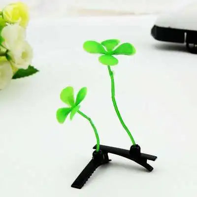 2pcs Hair Clip Plants Show Moe Artifact Small Bean Sprouts Miaofa Clip Head Long Grass Wacky Cartoon Headdress Flower spring fancy dress  mushroom clover flower sunflower shoot