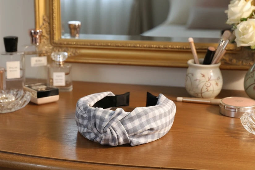 Checked pattern headbands