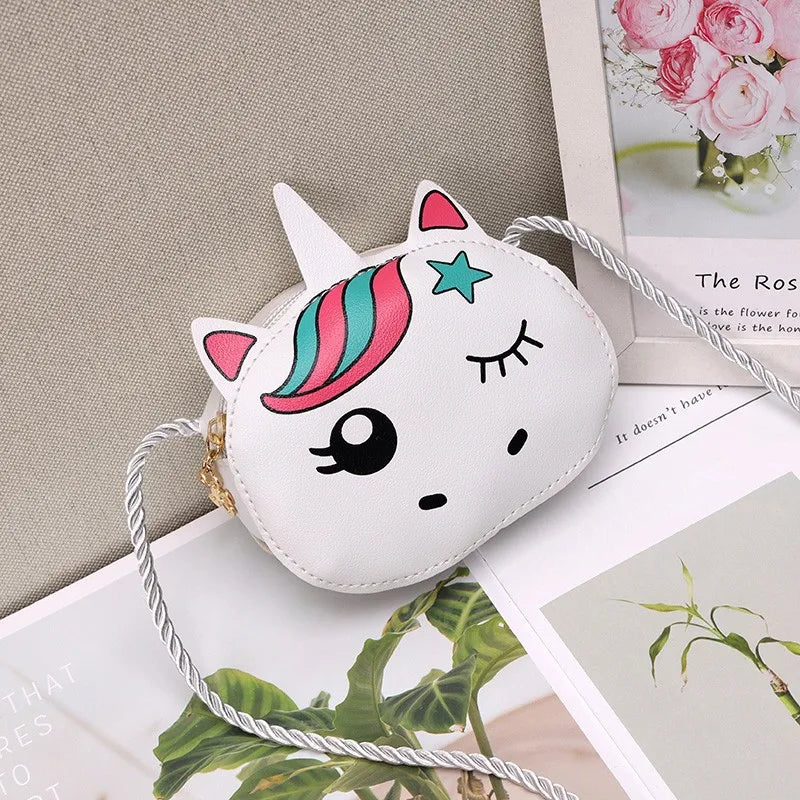 Lovely Children's Mini Shoulder Bags PU Leather Boys Girls Small Crossbody Bag Cute Cartoon Baby Kids Pink Red Coin Purse Wallet