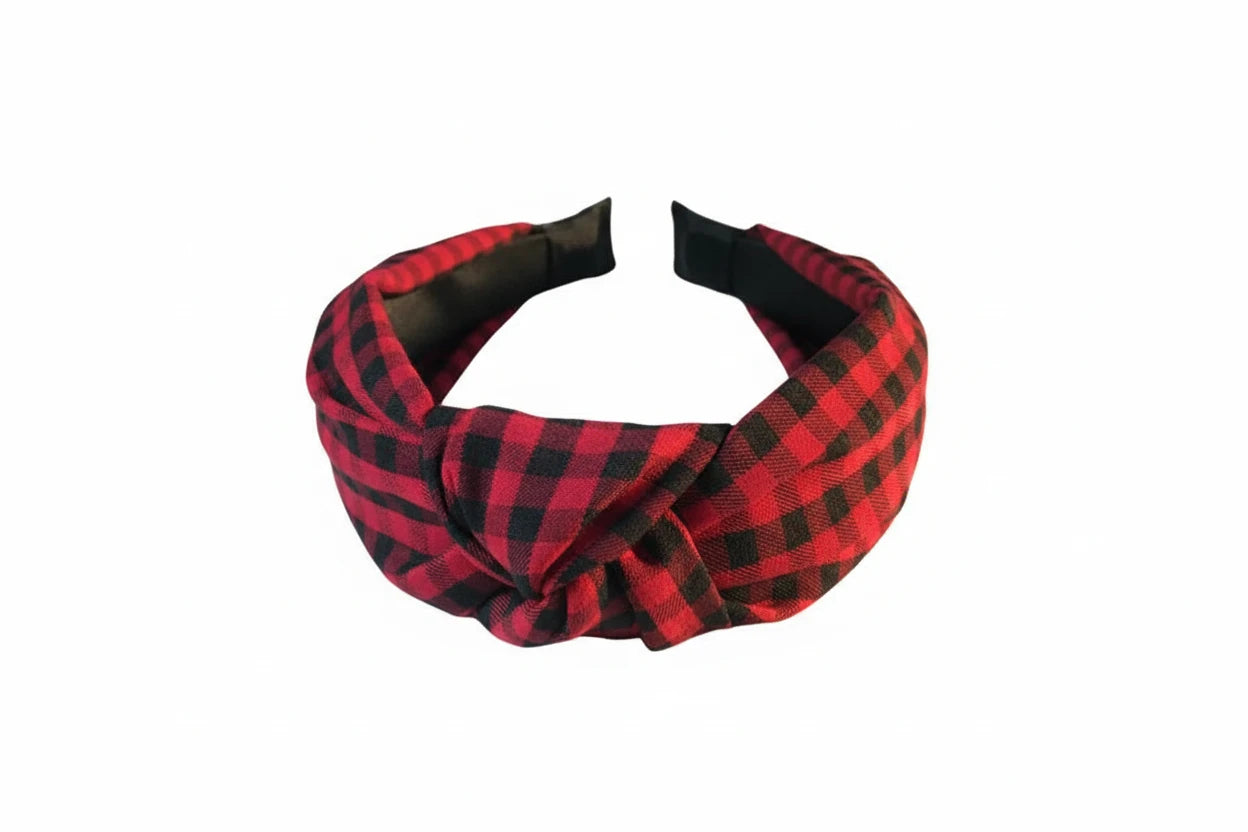 Checked pattern headbands