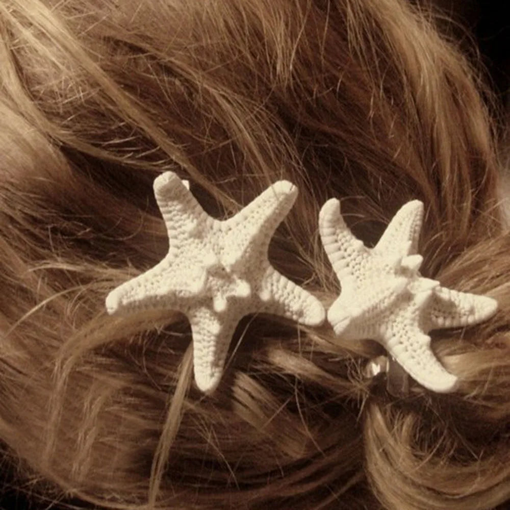 Summer Sea Starfish 1 Pcs Hair Clips Women Nice Star Starfish Sweet Hairpin Beach Hair Clip Girls Fashion cruise beach party holiday hair