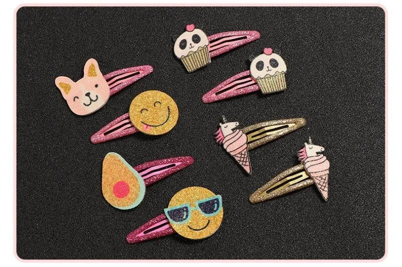 1 Pair/2pcs Hair Tie Bow Turban Newborn Kids Headwear Baby Girl Accessories Rainbow Unicorn Avocado Panda Ice Cream Children