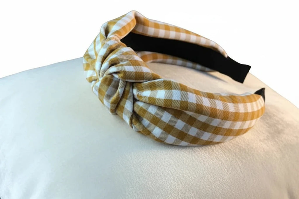 Checked pattern headbands