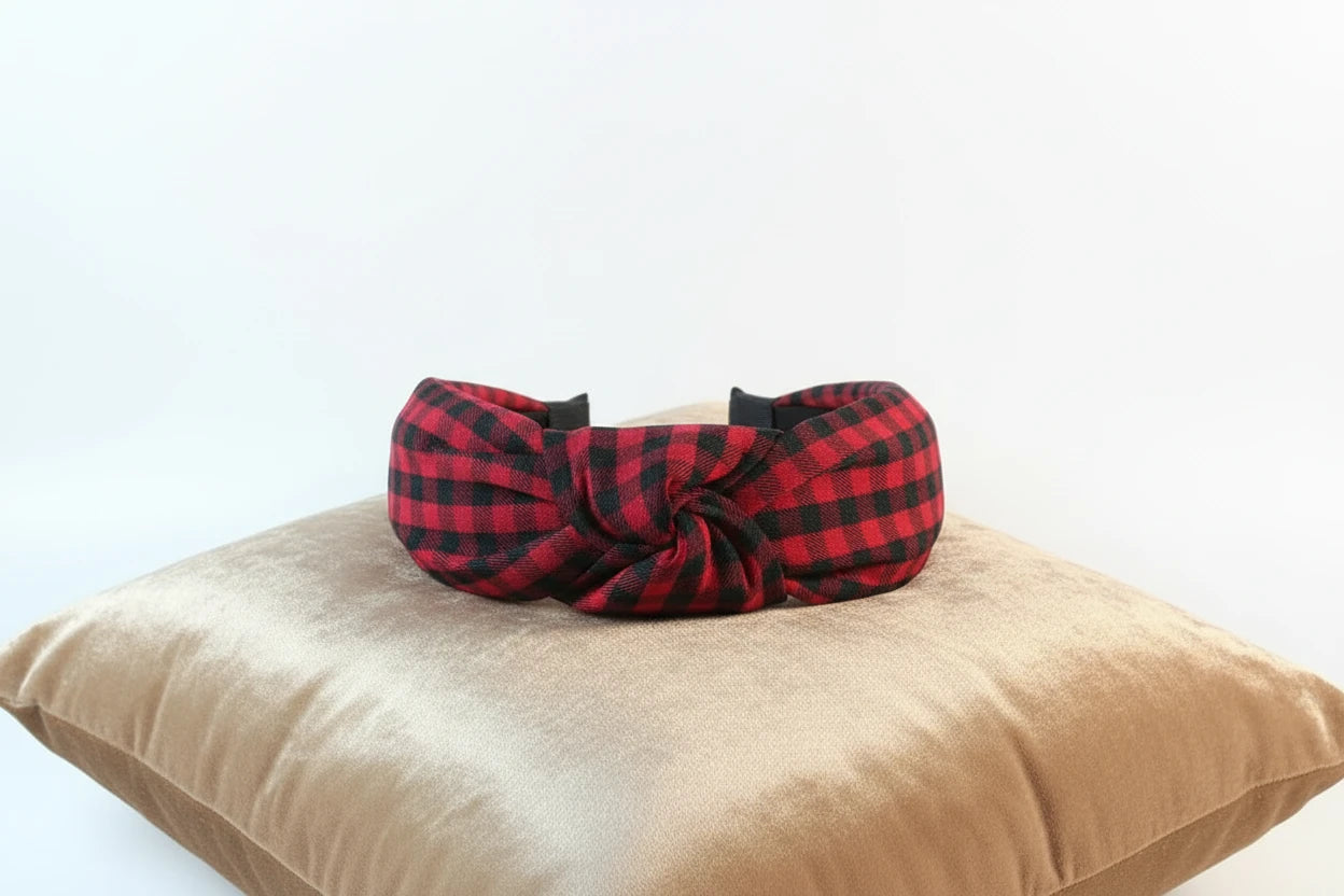 Checked pattern headbands