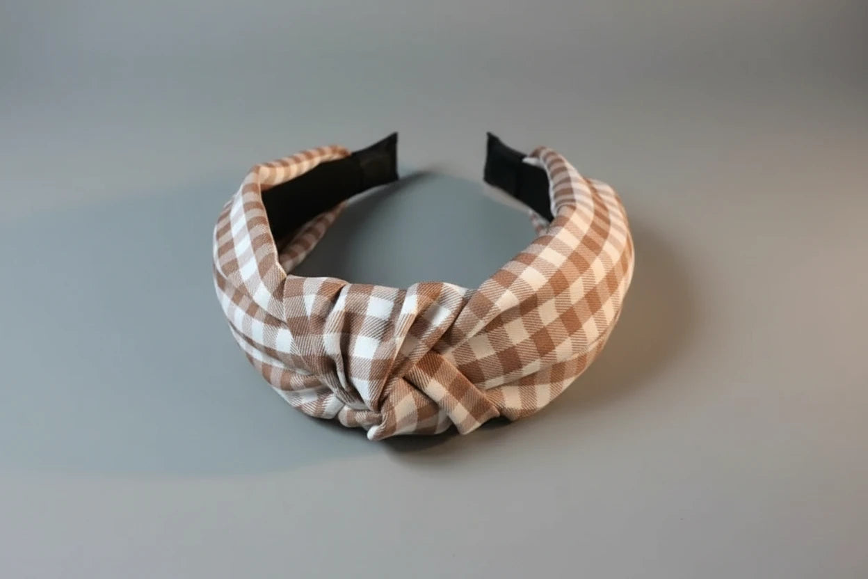 Checked pattern headbands
