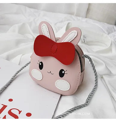 Lovely Children's Mini Shoulder Bags PU Leather Boys Girls Small Crossbody Bag Cute Cartoon Baby Kids Pink Red Coin Purse Wallet