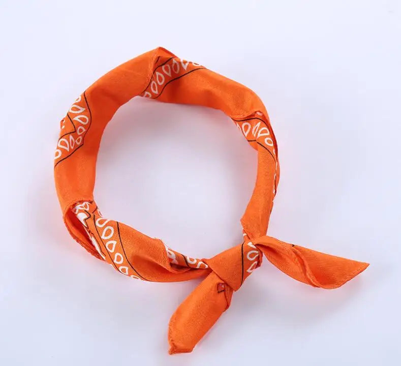 2024 Fashion Hip Hop Bandana Square Scarf 54cm*54cm Black Red Headband Printed For Women/Men/Boys/Girls