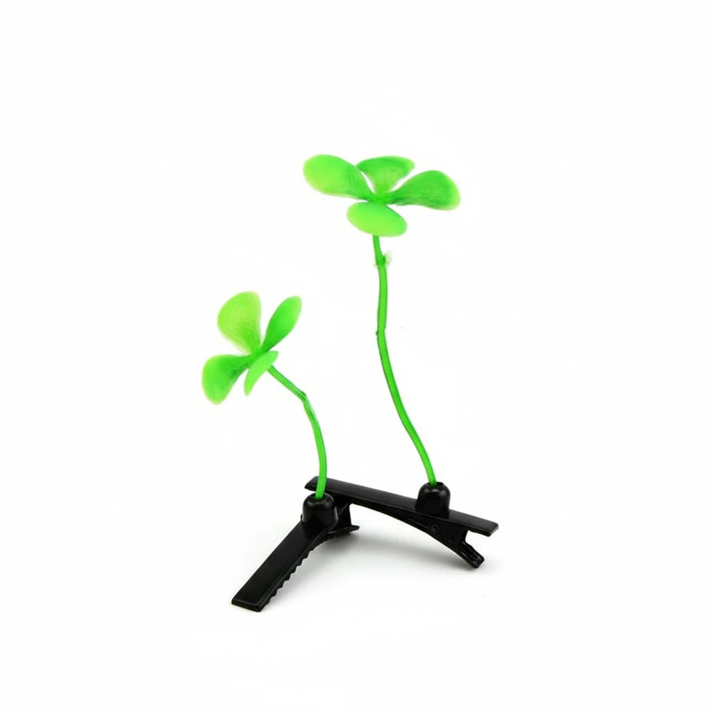 2pcs Hair Clip Plants Show Moe Artifact Small Bean Sprouts Miaofa Clip Head Long Grass Wacky Cartoon Headdress Flower spring fancy dress  mushroom clover flower sunflower shoot