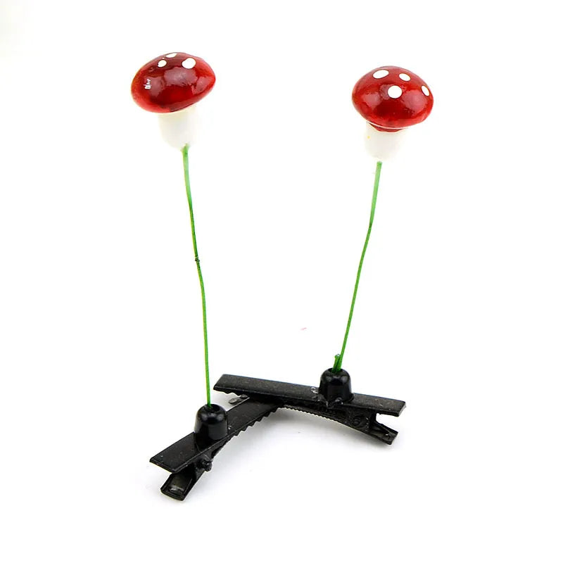 2pcs Hair Clip Plants Show Moe Artifact Small Bean Sprouts Miaofa Clip Head Long Grass Wacky Cartoon Headdress Flower spring fancy dress  mushroom clover flower sunflower shoot