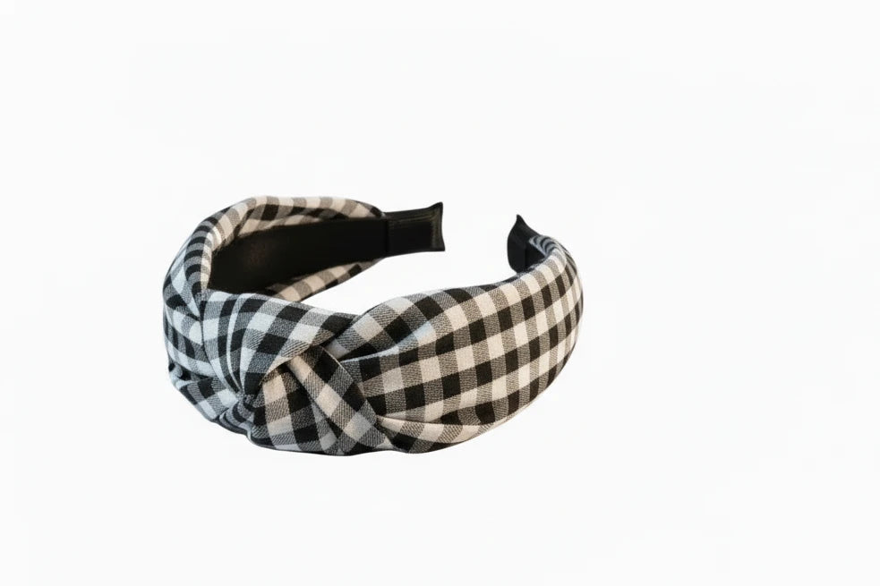 Checked pattern headbands