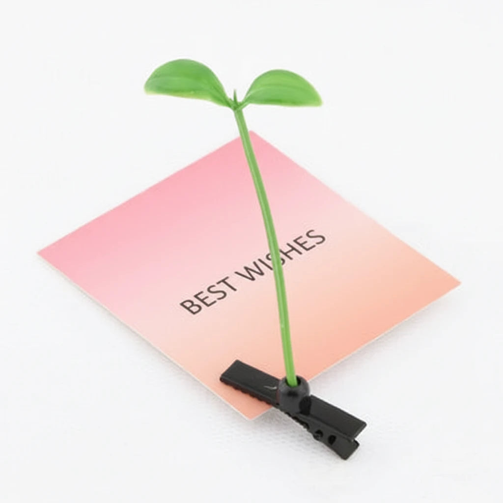 2pcs Hair Clip Plants Show Moe Artifact Small Bean Sprouts Miaofa Clip Head Long Grass Wacky Cartoon Headdress Flower spring fancy dress  mushroom clover flower sunflower shoot