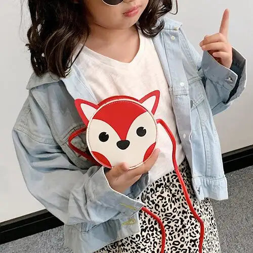 Lovely Children's Mini Shoulder Bags PU Leather Boys Girls Small Crossbody Bag Cute Cartoon Baby Kids Pink Red Coin Purse Wallet