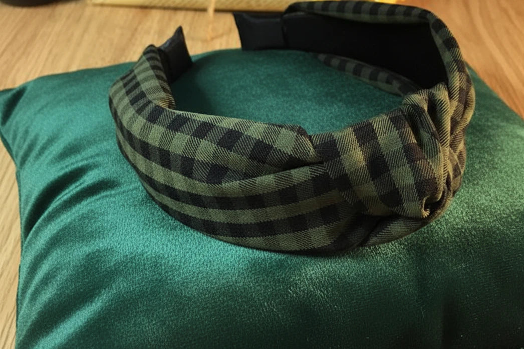 Checked pattern headbands