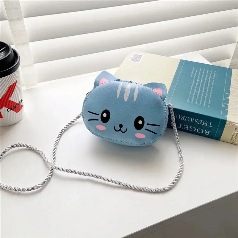 Lovely Children's Mini Shoulder Bags PU Leather Boys Girls Small Crossbody Bag Cute Cartoon Baby Kids Pink Red Coin Purse Wallet