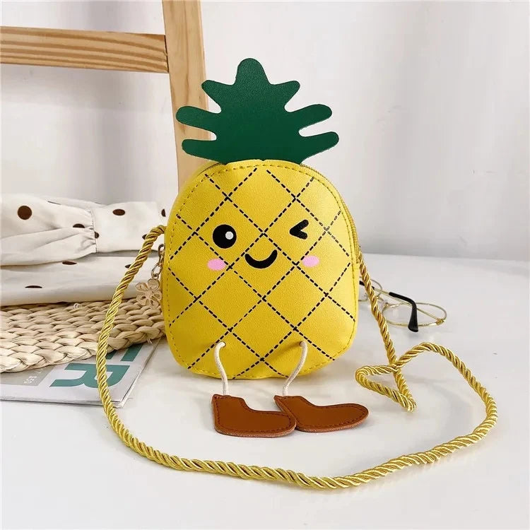 Lovely Children's Mini Shoulder Bags PU Leather Boys Girls Small Crossbody Bag Cute Cartoon Baby Kids Pink Red Coin Purse Wallet