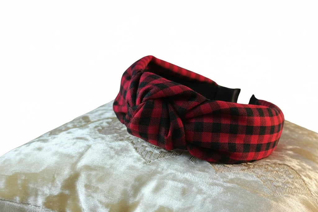 Checked pattern headbands