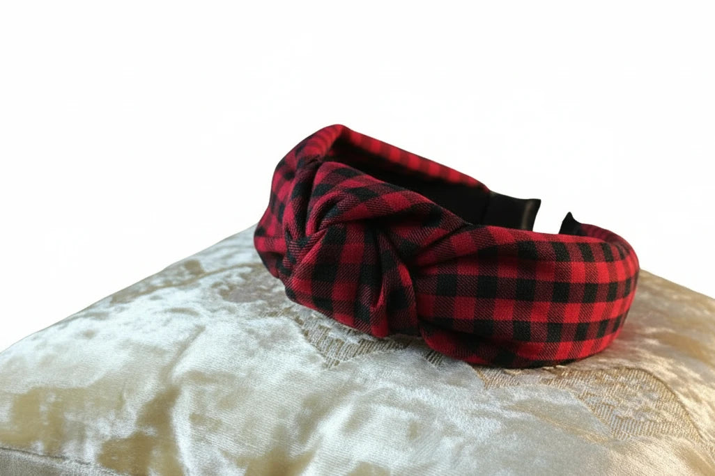Checked pattern headbands