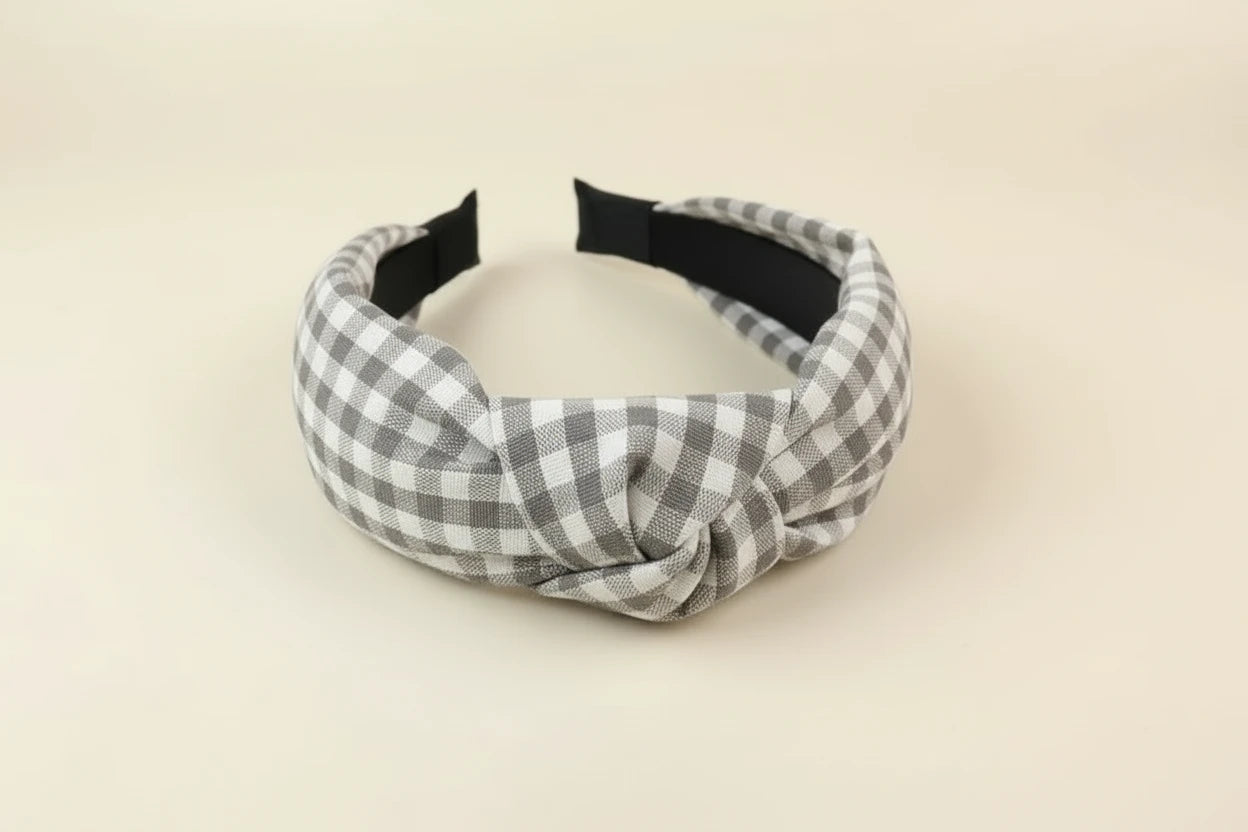 Checked pattern headbands