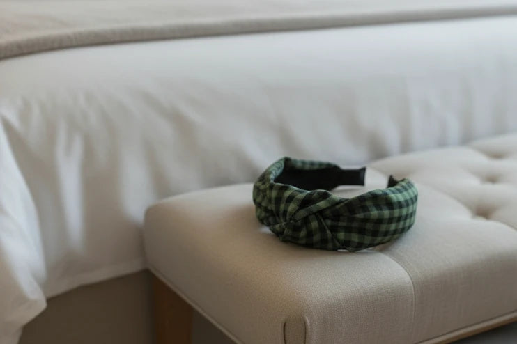 Checked pattern headbands