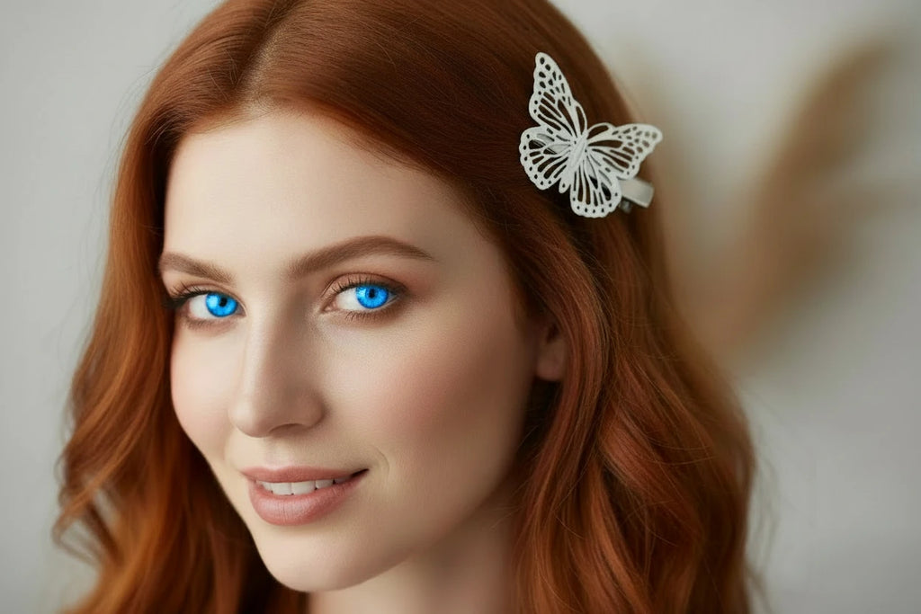 2Pcs Alloy Butterfly Hair Clip Women Simple pretty  Elegant Wild Hairpin Female Wedding Hair Accessories holidays cruises romantic picnics