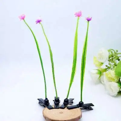 2pcs Hair Clip Plants Show Moe Artifact Small Bean Sprouts Miaofa Clip Head Long Grass Wacky Cartoon Headdress Flower spring fancy dress  mushroom clover flower sunflower shoot