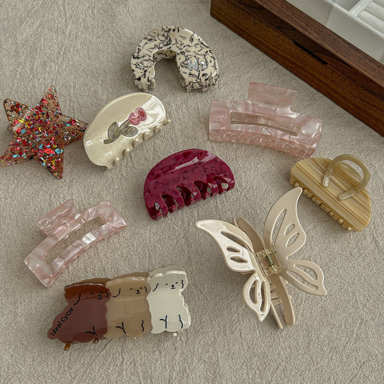 Tulip hairpin female cute puppy claw clip high-grade small grip clip back head clip headdress koala bear Australia down under novelty