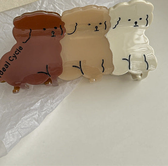 Tulip hairpin female cute puppy claw clip high-grade small grip clip back head clip headdress koala bear Australia down under novelty