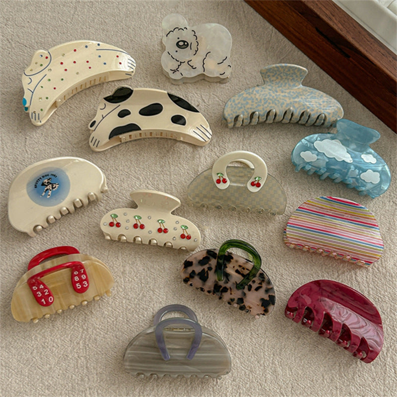 Tulip hairpin female cute puppy claw clip high-grade small grip clip back head clip headdress koala bear Australia down under novelty