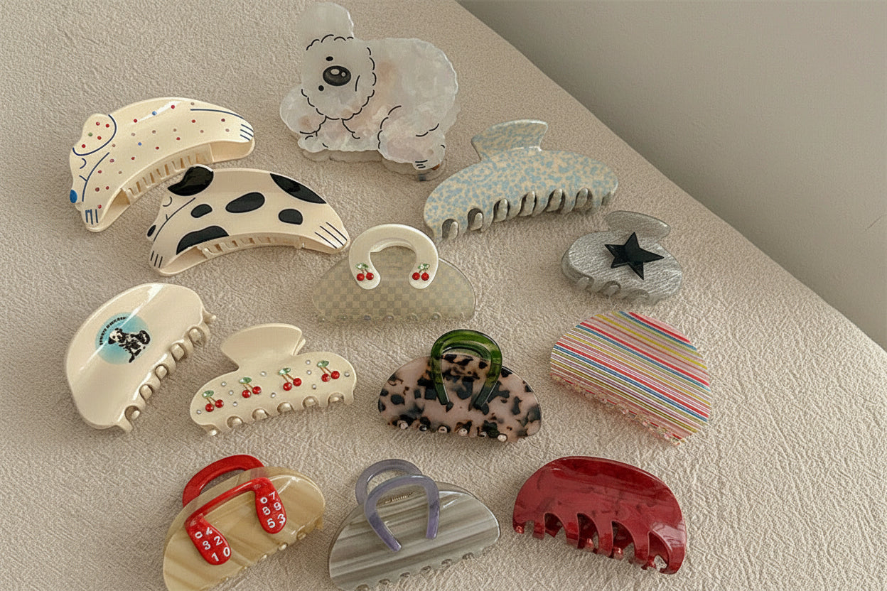 Tulip hairpin female cute puppy claw clip high-grade small grip clip back head clip headdress koala bear Australia down under novelty
