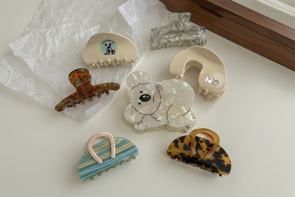 Tulip hairpin female cute puppy claw clip high-grade small grip clip back head clip headdress koala bear Australia down under novelty