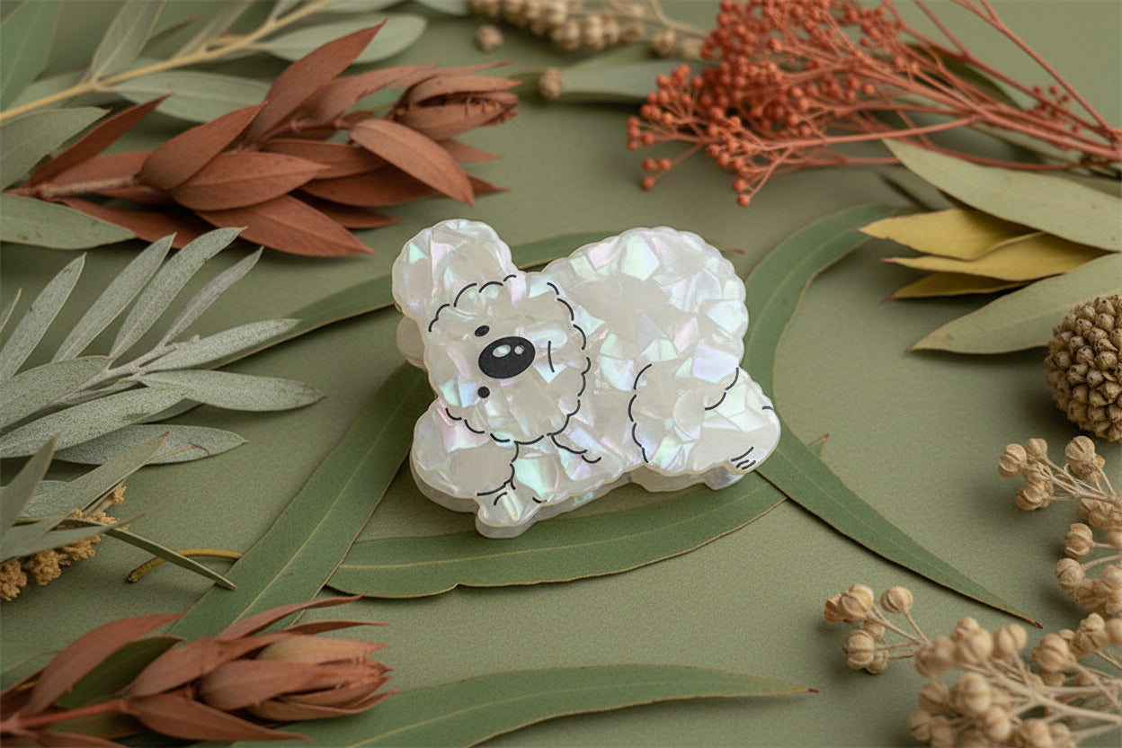 Tulip hairpin female cute puppy claw clip high-grade small grip clip back head clip headdress koala bear Australia down under novelty