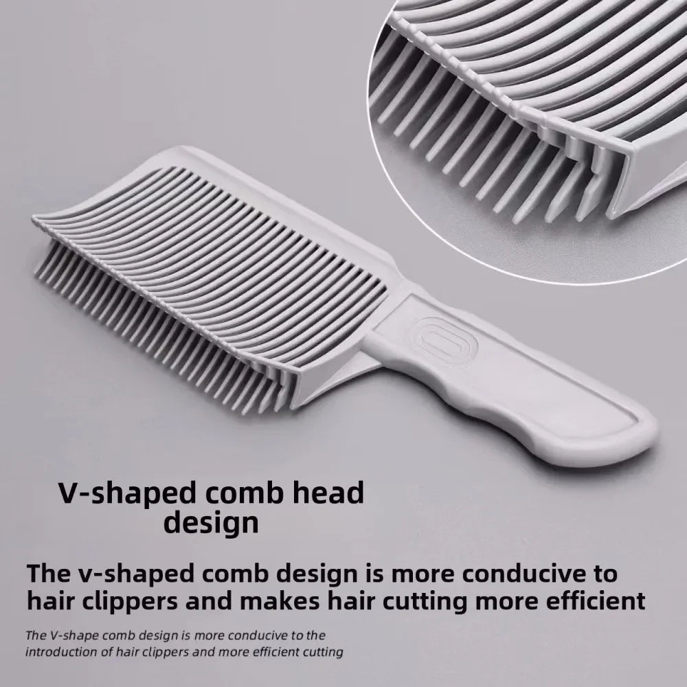 Blending Flat Top Hair Cutting Comb For Men Fading Comb Barber Clipper Heat Resistant Fade Brush Salon Styling Tool Professional hair cut  clipper accessories