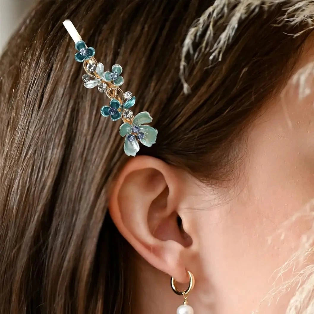 Rhinestone Flower Hair Clip