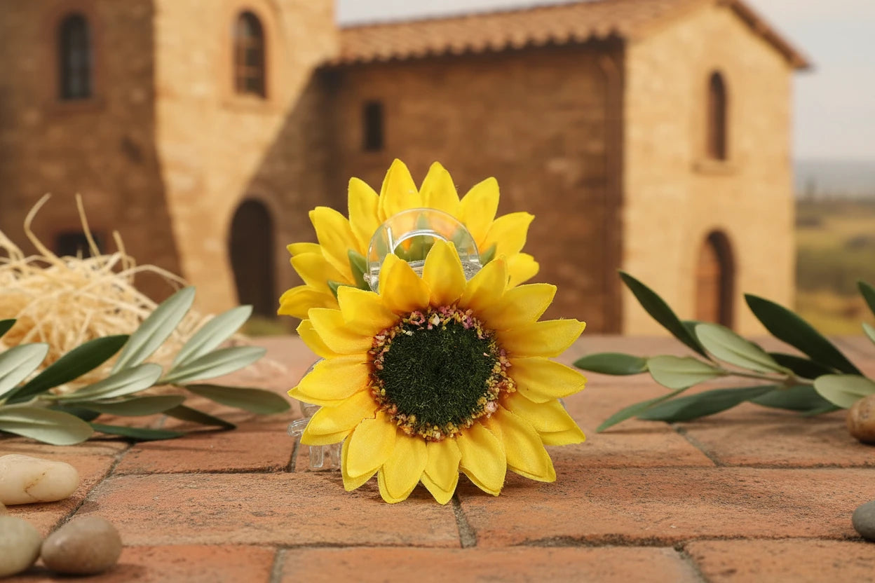 Sweet  Flower Hair Clips Fun Sunflower Italy trip  Hair Claw clip Hairpin for Women Floral Claws Fashion Girl Hair Accessories Gift summer pretty gorgeous for holiday beach party’s