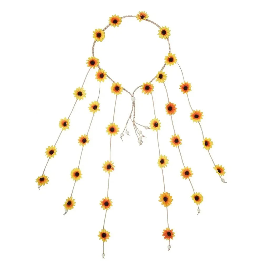 Daisy Sunflower Headband Floral Crown Hairband  festivals