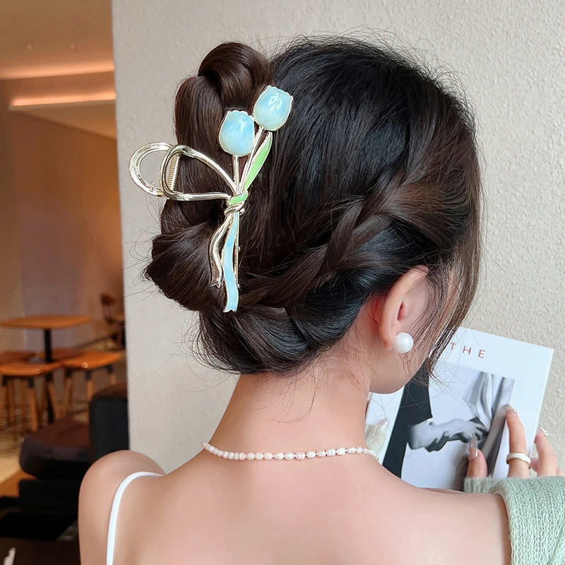 Tulip Flower Hair  claw Clip