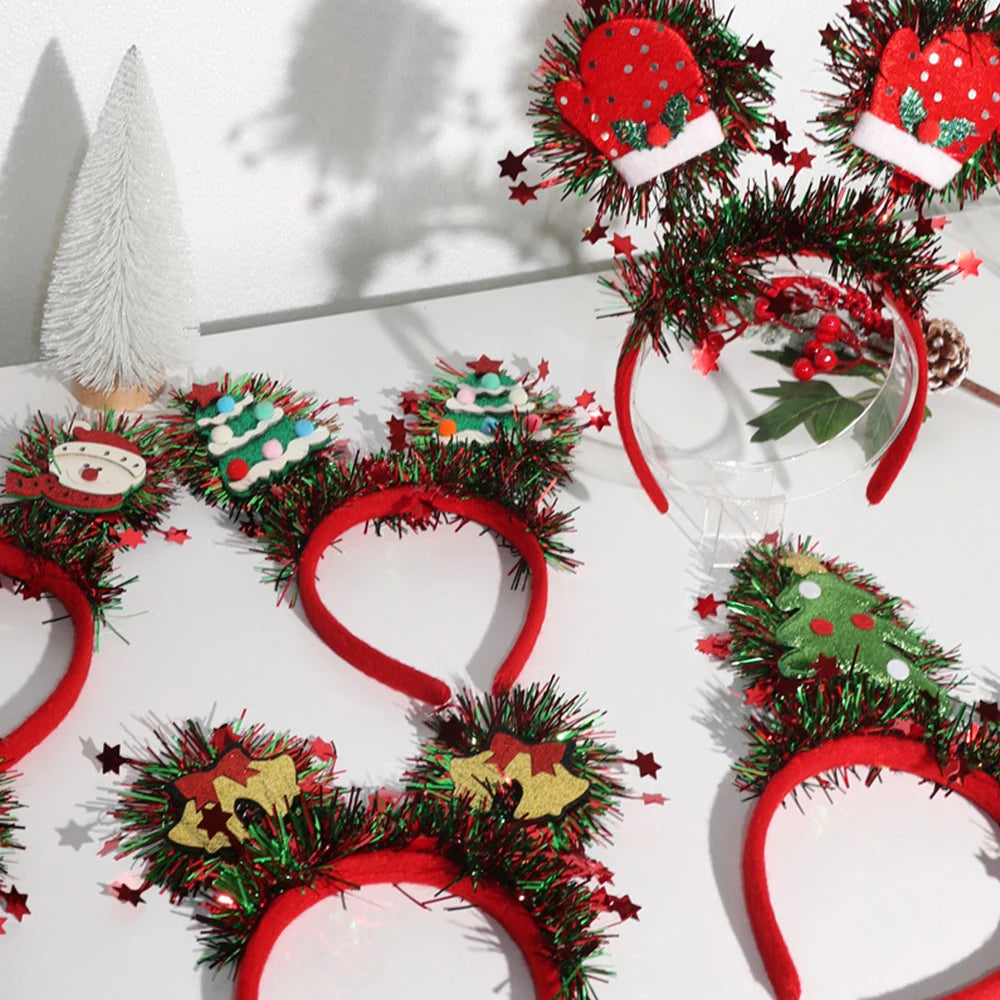Christmas Costume Hair Accessories Cartoon Snowman Xmas Tree Elk Headbands 2026 christmas  Party fancy dress     Decoration Hairbands