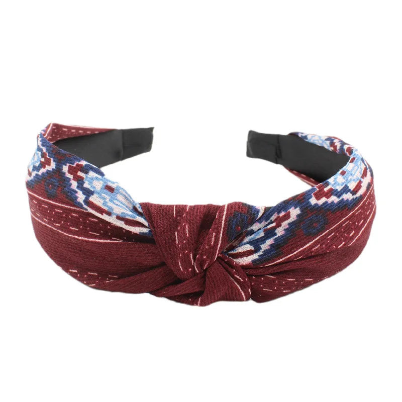New Vintage Style Fabric Knot Headband National Style Headband Fashion Temperament Women Hair Accessories