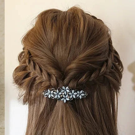 crystal flower clip /hairpin rhinestone