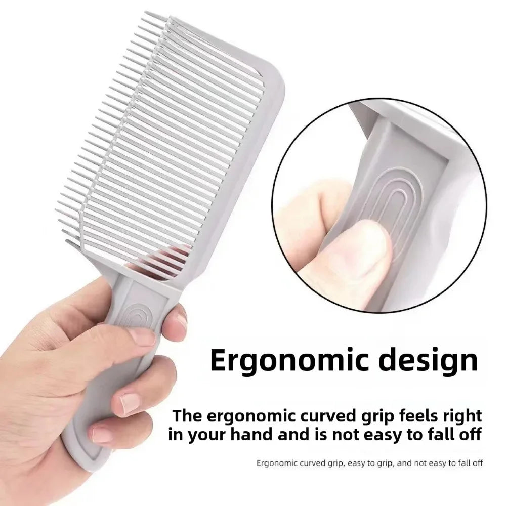 Blending Flat Top Hair Cutting Comb For Men Fading Comb Barber Clipper Heat Resistant Fade Brush Salon Styling Tool Professional hair cut  clipper accessories