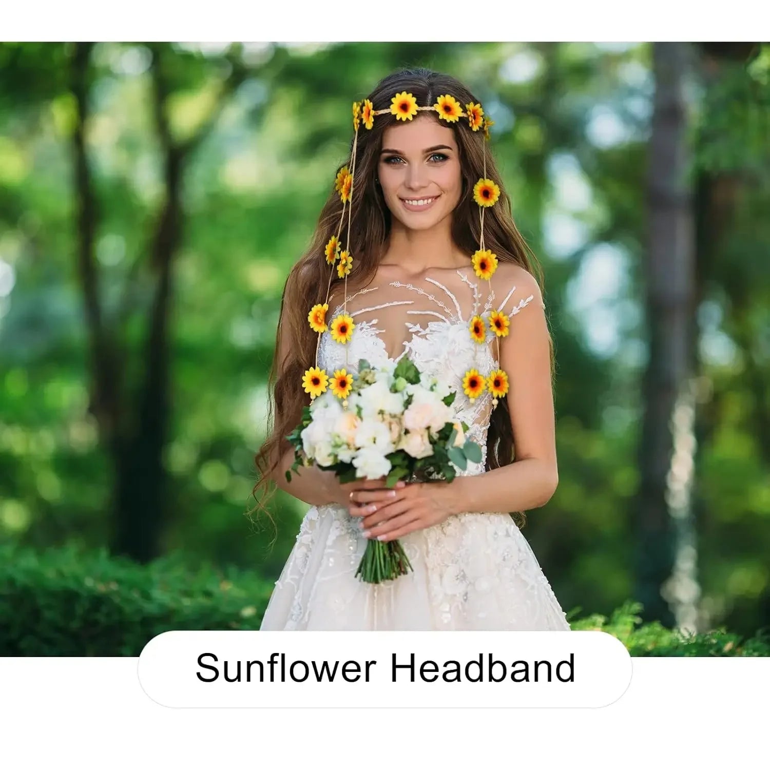 Daisy Sunflower Headband Floral Crown Hairband  festivals