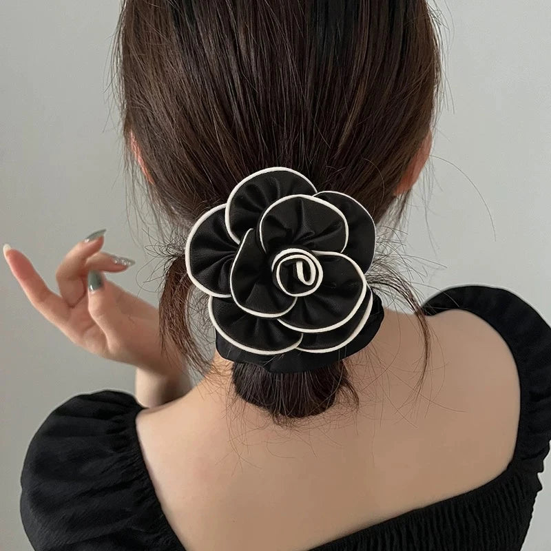 flower hair scrunchie