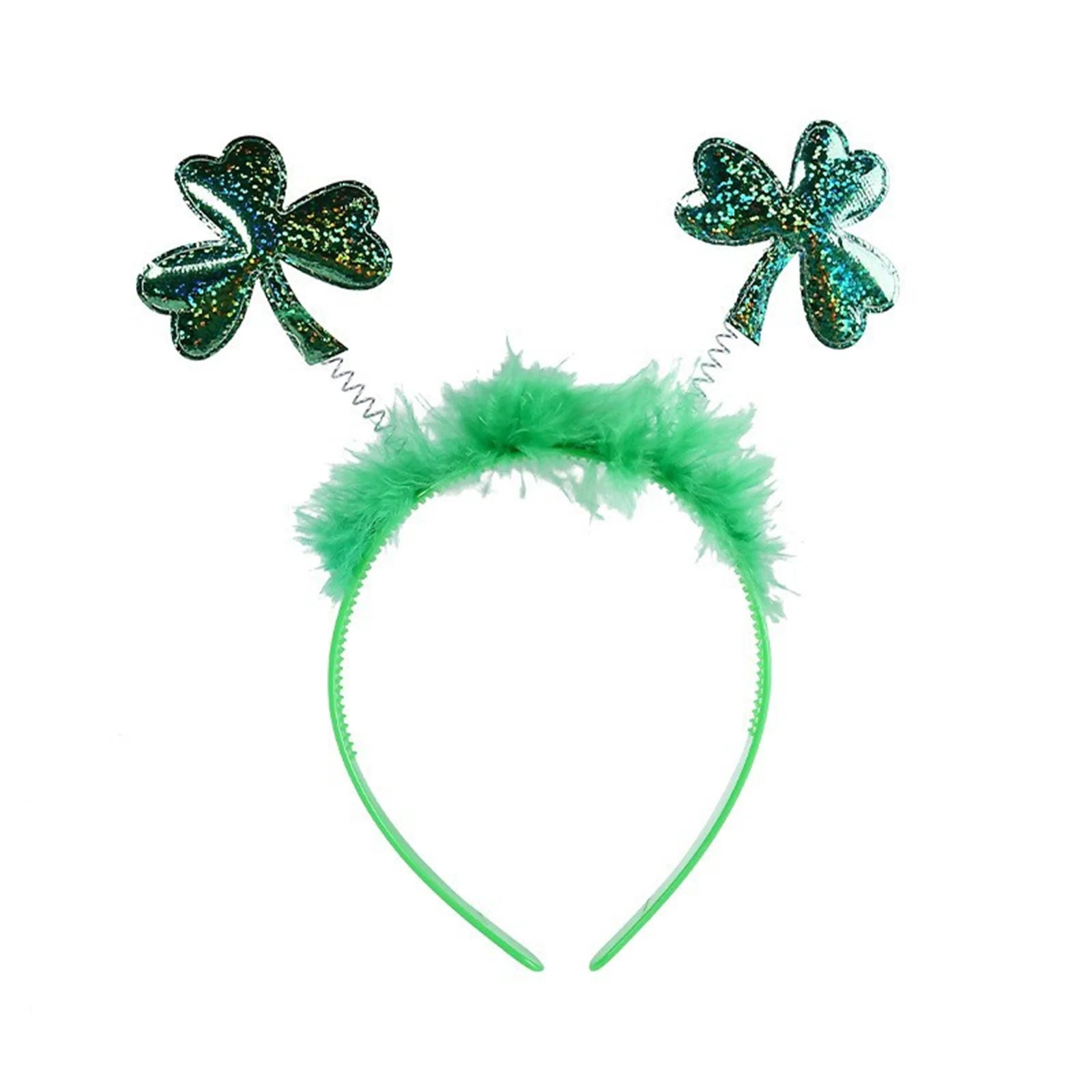 St. Patrick's Day Ladies Fashion Headbands Kid Girl's Cute Hair Ties Festive Party Decorative Hair Hoops Hair Accessorries 4 leaf clover luck of the Irish