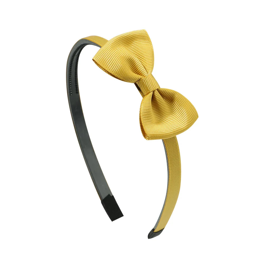 1PCS Ribbon Bow Knot Headband Children Hair Hoop Solid Color Baby Hairbands Clothing Decoration Photography Props all colours
