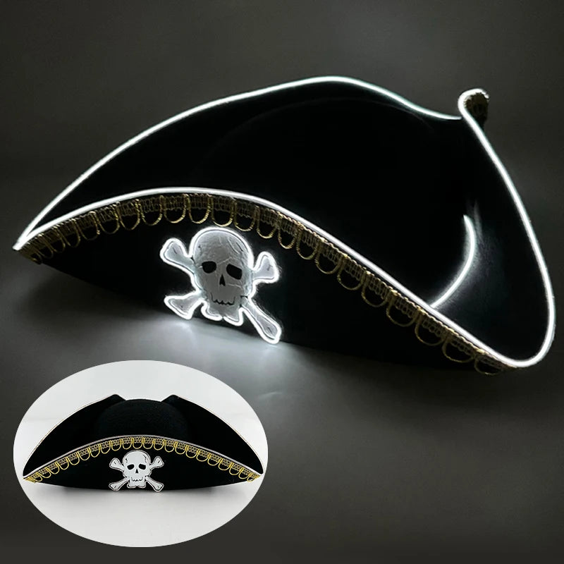 LED Glowing Cowgirl boy Hat Neon Luminous Bride Hat For Holiday Light Up Supplies Fluorescent Party Props Bachelorette Party Hat