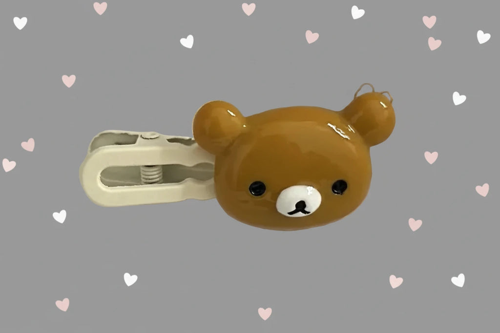 Teddy bear Hair Clips for Girls  Relax Bear Hairpin Women Bangs Bobby Pin Fashion Duckbill Clip Kids Hairs Ornaments Gift pretty baby girls toddler