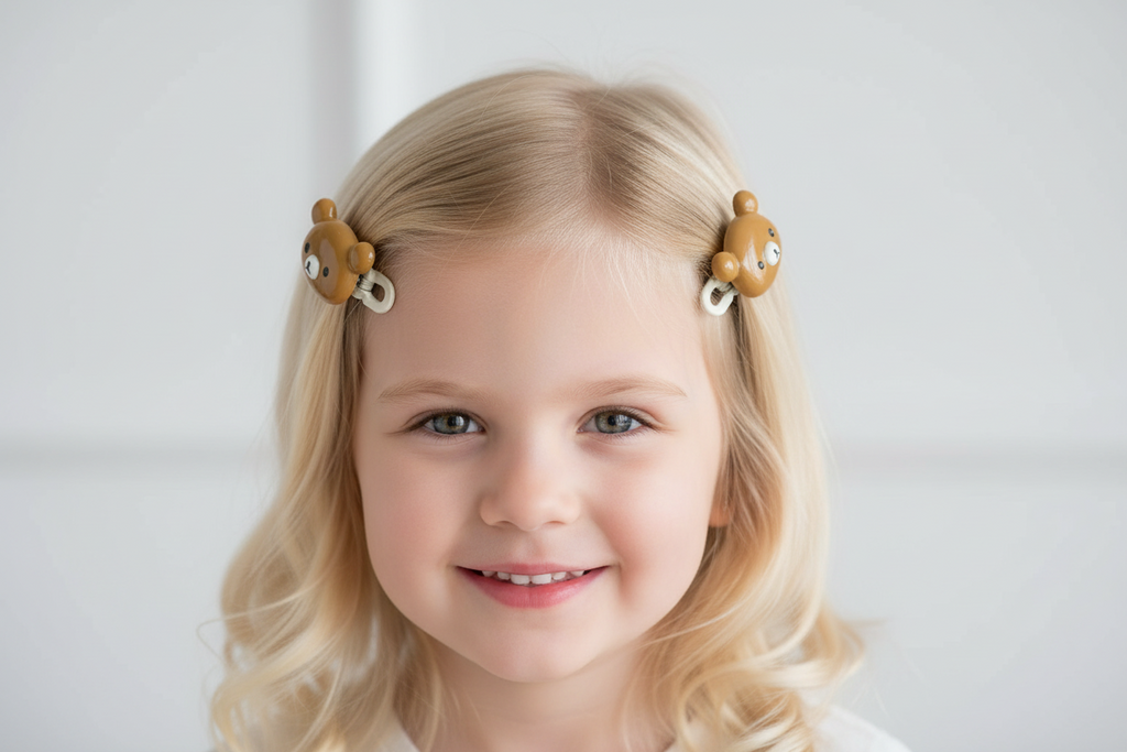Teddy bear Hair Clips for Girls  Relax Bear Hairpin Women Bangs Bobby Pin Fashion Duckbill Clip Kids Hairs Ornaments Gift pretty baby girls toddler