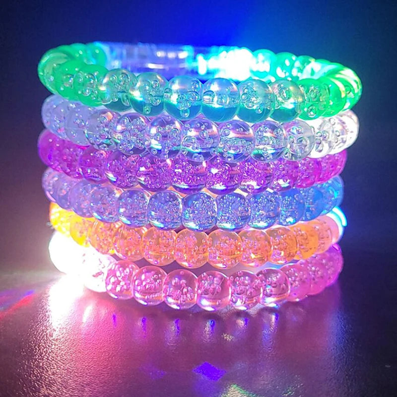 10/20/30/40/50 Pcs Led Bracelets Wristbands Glow In The Dark Party Supplies Neon Light Up Bracelet Wedding Party Decoration